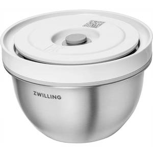 lot 4066 image: ZWILLING Fresh and Save BOWLS Stainless Steel Vacuum Bowl, Small - Retail $12