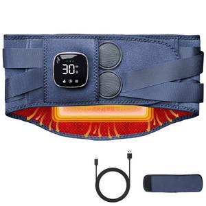 lot 4067 image: ENIPUS Cordless Heating Pad for Back, 60 Lower Back Massager for Pain Relief Deep Tissue, Lumbar Support Belt with 3 Heat, 3 Timing, 5 Vibration, Gifts for Men Women Mom Dad - Retail $39