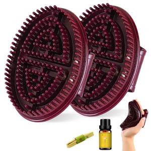 lot 4072 image: Meridian Brush Massage Body,Beauty Salon Professional Custom MeridianBrush Set,Meridian Pressure Brushes,Full Body Massages Brush with Essential Oil,Full Bodys Relaxation Comb Massage Tools (2 Set) - Retail $10