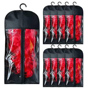 lot 4077 image: POOTUIPAT 8PCS Hair Extension Holder and Wig Storage Bags with Hanger � Dust-Proof Organizer for Multiple Wigs for Hair Extensions, Wigs and Accessories(Black)&nbsp