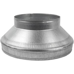 lot 4090 image: 12 to 8 Inch Galvanized Steel Round Duct Reducer - Pipe Fitting Increaser Reducer - Drain, Waste and Vent Conduit Transition Adapter - Metal Tube Reducing Coupling - Retail $36