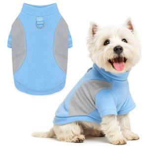 lot 18100 image: SEHFKKD Small Dog Sweater with Leash Ring Soft Warm Fleece Fall Winter Dog Clothes Cute Cat Apparel Puppy Sweaters Classic Pullover Doggy Sweatshirts Chihuahua Costumes Cat Outfits(Blue,XS) - Retail $10