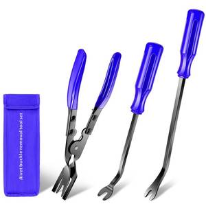 lot 18107 image: AXELECT 3-Piece Trim Removal Tool, Trim Removal Tool Set, Car Pry Tool Kit, Car Panel Door Audio Trim Tool Kit, Bumper Clips, Puller Retainer, Fastener Clips Remover - Retail $9