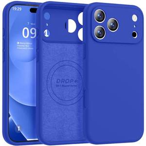 lot 18112 image: Ktele Magnetic for iPhone 17 Pro Case Compatible with Magsafe Premium Silicone Satin-Smooth Touch Slim Shockproof Anti-Scratch Microfiber Lining Case, 6.3 inch, Klein Blue - Retail $17