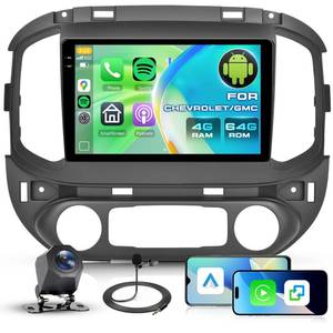 lot 19286 image: 4G64G Android Stereo for Chevy Colorado GMC Canyon 2015-2019 Radio Upgrade 9 Inch Touch Screen Head Unit, Driauto Car Stereo with Wireless Carplay Android Auto, GPS WiFi DSP Bluetooth FM RDS Camera - Retail $155