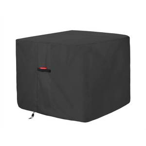 lot 19294 image: Porch Shield Waterproof AC Covers � Heavy Duty Square Air Conditioner Cover for Outside Unit Up to 34L x 34 x 36, Black - Retail $289