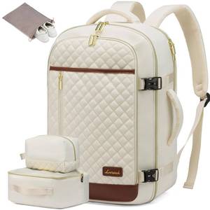 lot 19305 image: LOVEVOOK Travel Backpack for Women, Carry on Backpack for Airplanes,TSA Personal Item Travel Bag fits 15.6 Laptop,Travel Essentials Carry On Bag Flight Approved with 3 Packing Cubes - Retail $39