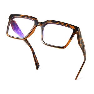 lot 19307 image: R.F.YFQH Blue Light Blocking Glasses with TR90 Rectangle Frame for Women Men Anti Glare and UV (Tortoise) - Retail $8