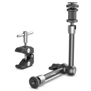 lot 19308 image: SMALLRIG 11 Articulating Magic Arm and Clamp w 14 and 38in Thread, Adjustable Friction Power Camera Mount with Cold Shoe Mount for Monitor, LED Lights, Mic, for DJIInsta360 Action Cameras - 3726 - Retail $24