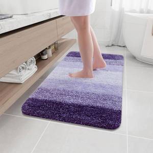 lot 19311 image: Arotive Microfiber Bathroom Rugs, Shaggy Soft and Absorbent Bath Rug, Non-Slip, Thick Plush Machine Washable Dry Bath Mats for Bathroom, Tub and Shower, 40x24, Dark Purple, Rectangular - Retail $45