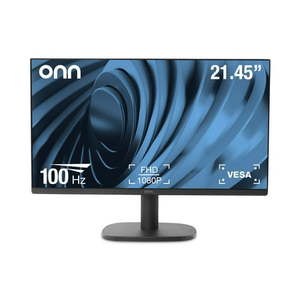 lot 19317 image: onn 22  FHD (1920 x 1080p) 100hz Office Monitor with 6 ft HDMI Cable  Black - Retail $216