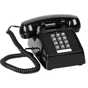 lot 19337 image: Sangyn Classic Vintage Cord Phones for Landline Old Telephone with Mechanical Ringer Volume Control Retro Analog Desk Phone for Home House School, Black - Retail $36