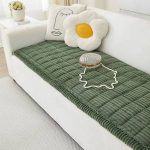lot 19346 image: Awjcsv Couch Cover for Dogs Washable, Fuzzy Pet Couch Covers for 3 Cushion Sofa Pet Friendly, Non Slip Sofa Cover (Green, 27.6 x 59in70 x 150cm) - Retail $40