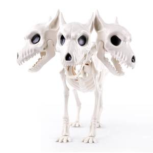 lot 19350 image: JOICEE 12�� Halloween Dog Skeleton, Three-Headed Spooky Realistic Halloween Puppy Dog Skeleton Statue Prop for Scary Props Party Decoration - Retail $26