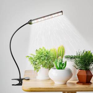 lot 19359 image: GooingTop Grow Light for Indoor Plants Growing,5000K White Full Spectrum Gooseneck Plant Lamp Clip-on Desk for Pot Plant Seed Starting,Dimmable with Auto Timer - Retail $14