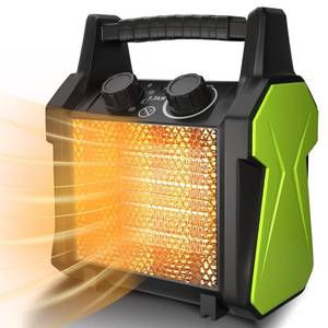 lot 19363 image: Gardtech Outdoor Heater for Patio, Electric Space heater with Overheat Protection, 1500W Fast Heat PTC Ceramic Portable Garage Heater for Workshop, Greenhouse - Retail $57