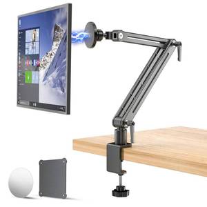 lot 19368 image: Jakeko Strong Magnetic Portable Monitor Desk Clamp - 75mm VESA Mount 4.7 12.9in 15.6in 16in 17.3in 18.5 inch 360° Rotate Base Tablet Holder Arm JK07B1 - Retail $40