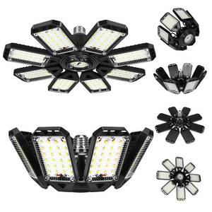 lot 19389 image: Aoretic LED Garage Lights Bulb 8 Panels 2 Pack -200W, 20000LM 6500K Led Shop Light with 8 Deformable Panels, Basement Barn Light Garage Ceiling Lights - Retail $28