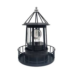 lot 19394 image: GEZICHTA LED Solar Powered Lighthouse, 360 Degree Rotating Lamp, IP65 Waterproof LED Solar Lighthouse Garden Yard Outdoor Decor - Retail $24