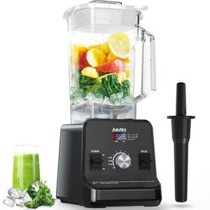 lot 19401 image: Aeitto Blender, Blenders for Kitchen with 1500-Watt Motor, 68 Oz Large Capacity, Countertop Professional Blenders for Ice Crush, Frozen Drinks, Black
