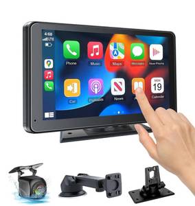 lot 19420 image: Hieha 2025 Wireless Portable Carplay and Android Auto, Carplay Screen for Car with Mirror LinkAUXFM,7 Touchscreen Bluetooth 5.0, Marine Stereos for All Vehicles - Retail $47