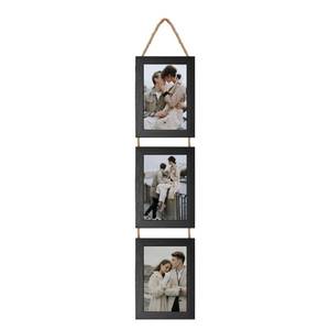 lot 19421 image: Lavezee 4x6 Picture Frames Collage Black, 3 Opening 4 x 6 Hanging Picture Frames Vertical for 4 by 6 Inch Photos for Wall Decor - Retail $15