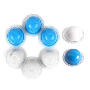lot 20405 image: Generic VPS Putty 4 Sets, 120g Base  120g Catalyst Silicone Molding Kit for Grillz Retainer Aligners Dentures Molds, Blue and White - Retail $40