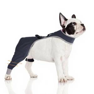 lot 20425 image: Dog Leg Sleeve to Stop Licking for Small Dogs, Comfortable and Breathable Cone Alternative After Sugery, Prevents Pet Wounds from Licking and Biting, Rear Right Leg, XS - Retail $74