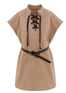 lot 20426 image: Boys Kids Renaissance Pirate T Shirts Viking Medieval Sleeveless Lace Up Costume Scottish Cotton Tank Tops Size 120 - Retail $15