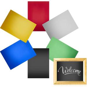 lot 20443 image: 6 Pack 5 x 7 Inch Metal Engraving Sheets Multicolor Laser Engraving Blanks 0.8 mm Anodized Aluminum Sheets for Precision Etching Tool Tip Engraver DIY Interior Signs Badges Crafting - Retail $17