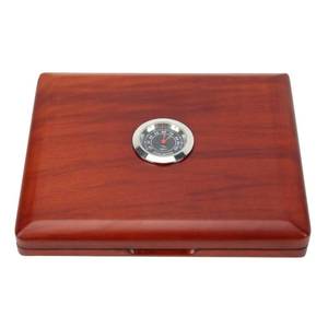 lot 20449 image: Multi-Instrument Case Saxophone Clarinet Case for 5-Reeds Solid Wood Holding Storing Box with Hygrometer and a Magnet Switch Design(Amber Color) - Retail $44