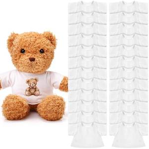 lot 20464 image: Litherr S 24 Pcs Stuffed Bear Clothes Fit 8-12 Inches Stuffed Dolls Bulk Tshirt Sublimation Blank Stuffed Animal Shirt Plush Bear T Shirt DIY for Giveaways Gift Bags Party - Retail $47