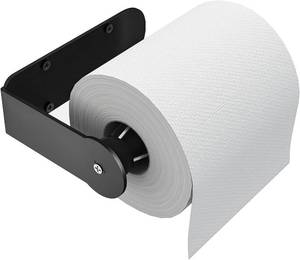 lot 10074 image: Photo Approx Mounted Toilet Paper Holder (Black)