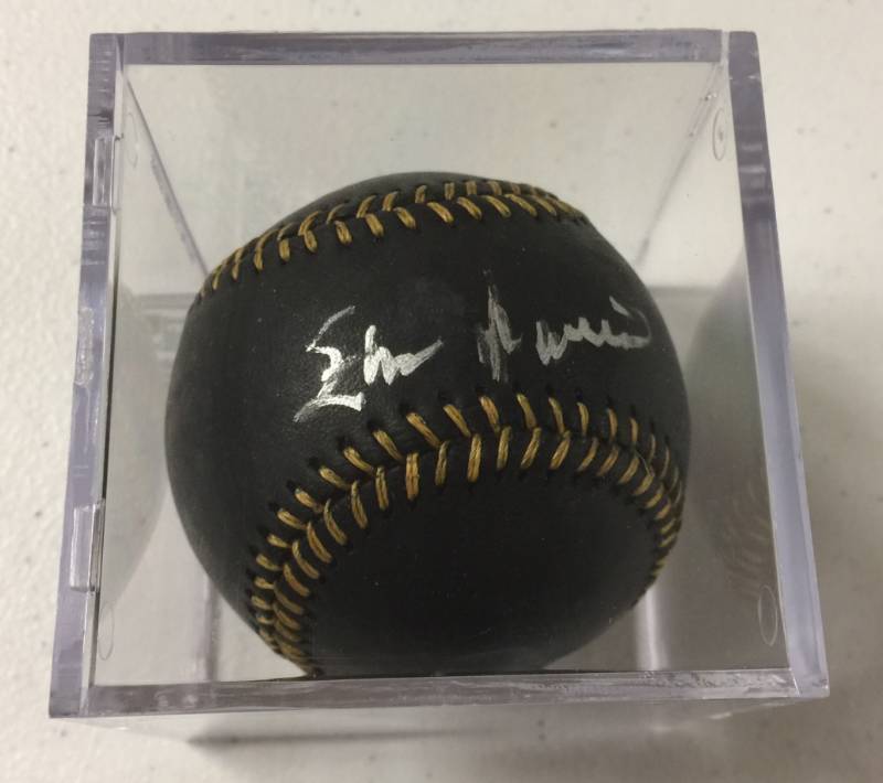 lot 1006 image: Stan Musial Signed Official Major League Black Baseball In Silver Ink With Stan The Man, Inc Certificate Of Authenticity