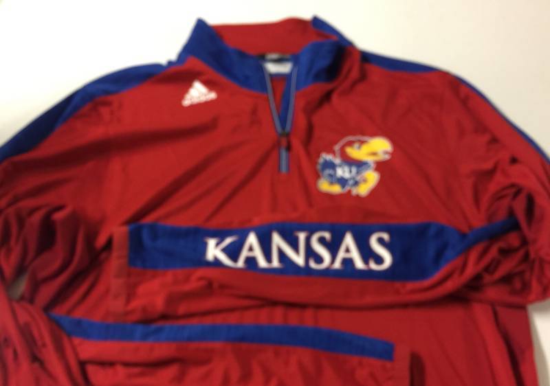 lot 1007 image: University Of Kansas JayhawksTeam Issued Warm-Up Jacket With Certificate of Authenticity from Fanatics