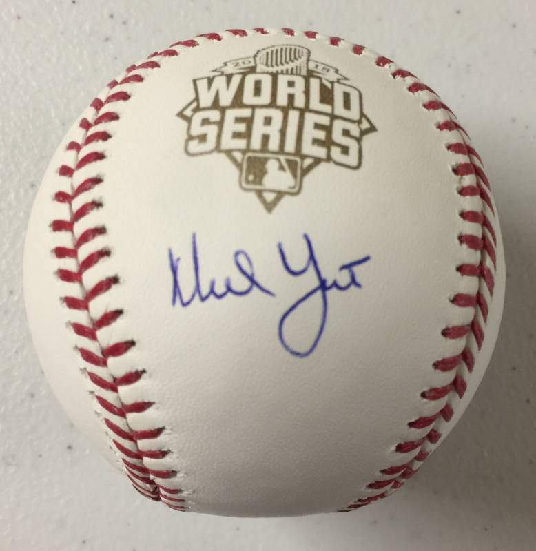 lot 1014 image: Signed Ned Yost Manager 2015 World Series Champion Kansas City Royals on Official World Series Baseball with James Spence Authentication Witnessed COA