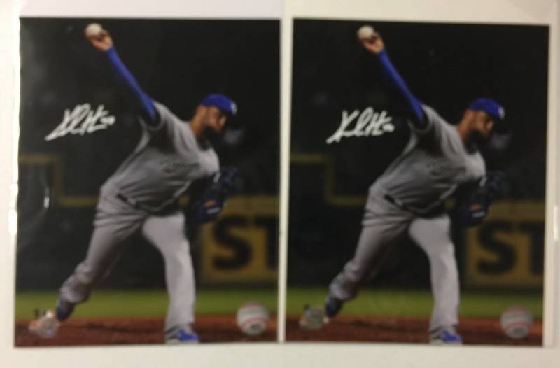 lot 1061 image: Two Signed Kelvin Herrera 8x10 Glossy Photographs Kansas City Royals W CJ Sports Authentication
