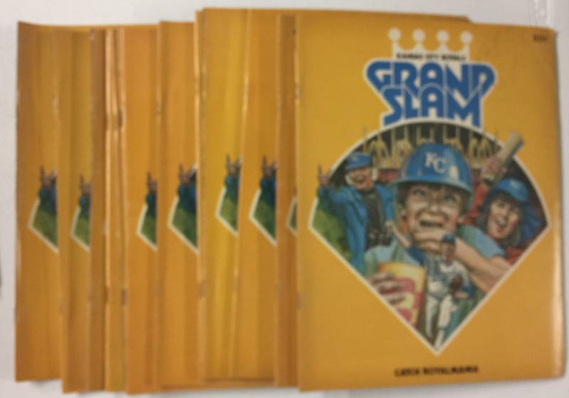 lot 1023 image: Thirteen 1978 Kansas City Royals Grand Slam Gameday Scorebooks Almost Near Condition Different Games Inside