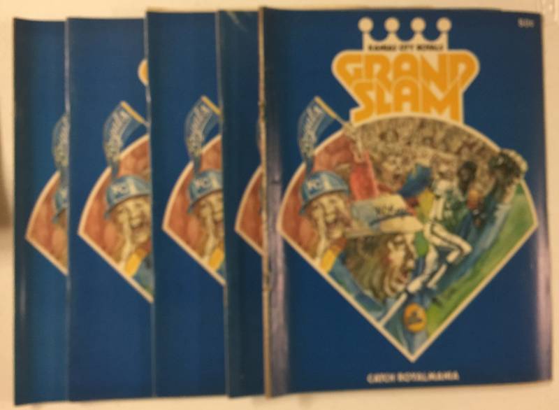 lot 1024 image: Five 1978 Kansas City Royals Grand Slam Gameday Scorebooks Almost Near Condition Different Games Inside