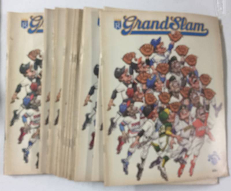 lot 1026 image: Sixteen (16) 1979 Kansas City Royals Grand Slam Gameday Scorebooks Almost Near Condition Different Games Inside