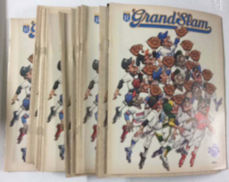 lot 1027 image: Fifteen (15) 1979 Kansas City Royals Grand Slam Gameday Scorebooks Almost Near Condition Different Games Inside