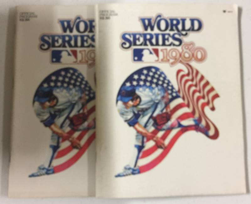 lot 1031 image: Two 1980 World Series Programs Kansas City Royals vs Philadelphia Phillies Near Mint to Mint Condition