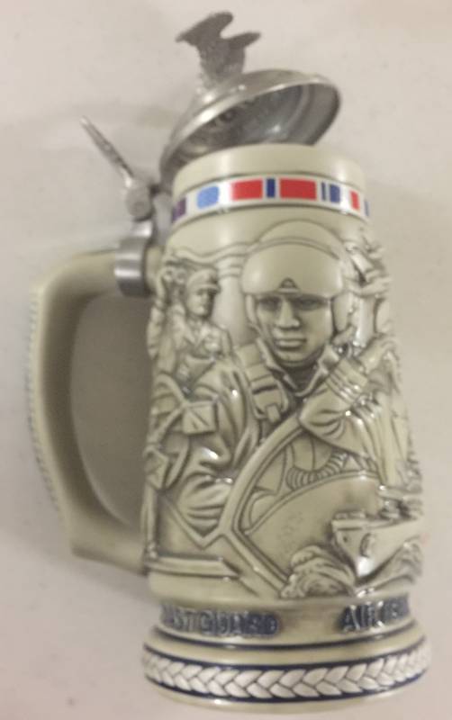 lot 1258 image: 1990 Avon Tribute to American Armed Forces Collectors Stein