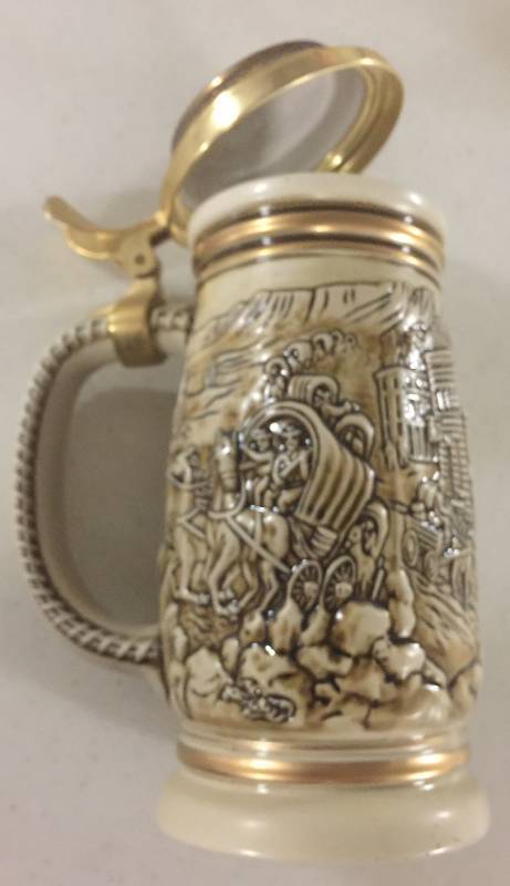 lot 1256 image: 1997 Avon The Gold Rush Collectors Stein