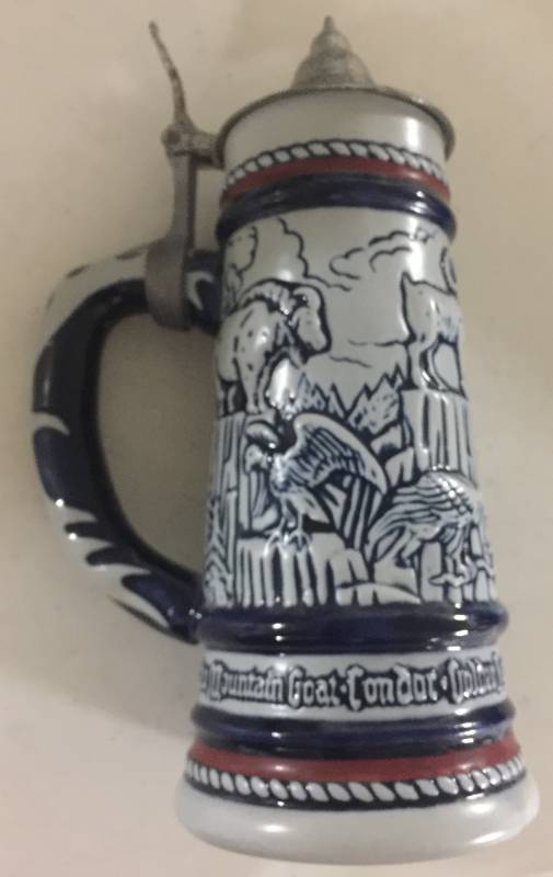 lot 1240 image: 1976 Avon Animals Collectors Stein
