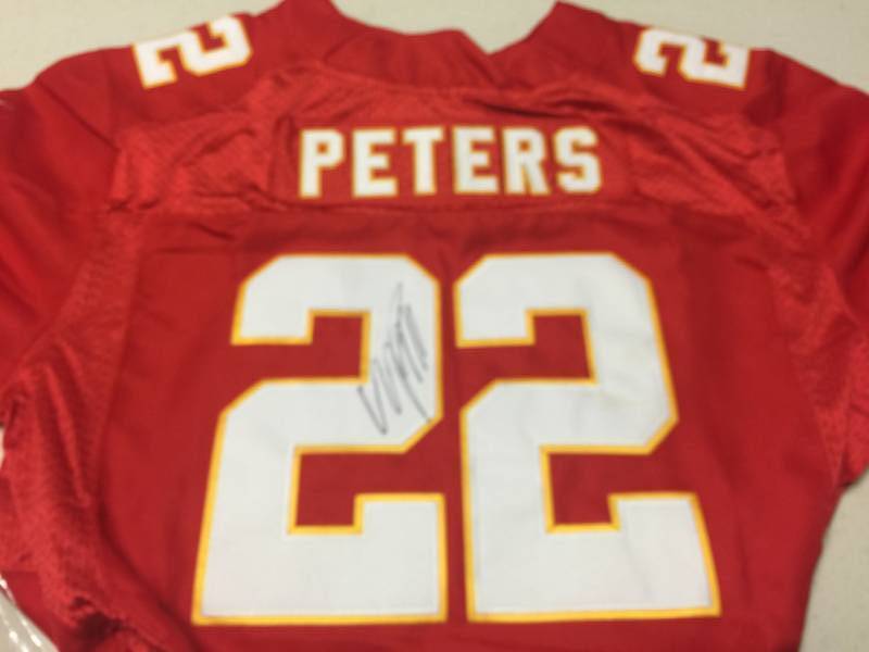 lot 1035 image: Signed Marcus Peters Kansas City Chiefs #22 NFL Nike Jersey With AFL LH Logo Patch