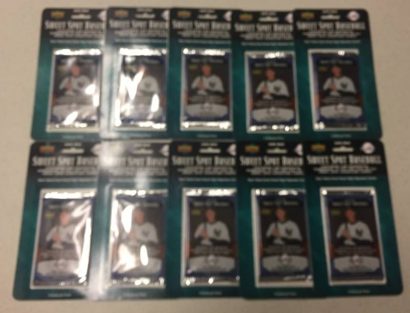 lot 1039 image: Ten Factory Sealed 2005 Upper Deck Sweet Spot Baseball Card Sealed Packs - All for One Money