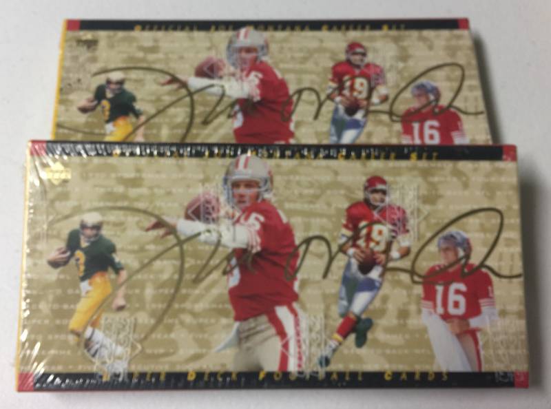 lot 1068 image: Two Complete Joe Montana Upper Deck Factory Sealed Football Trading Card Set
