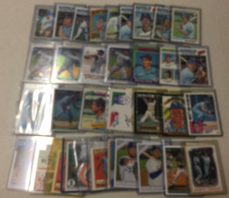 lot 1044 image: Huge Lot of Kansas City Royals Baseball Trading Cards with Dozens of George Brett, 1970s Topps Royals, Yordano Ventura Rookies & More