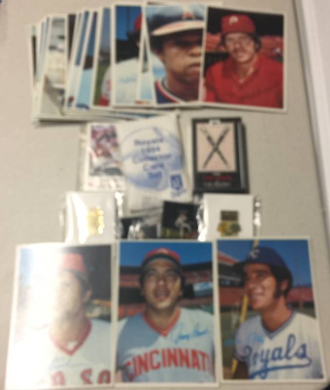 lot 1072 image: Huge Collection of Random Sports Memorabilia Kansas City Chiefs, Royals, Topps SuperStar Jumbo Cards, George Brett Cassett 